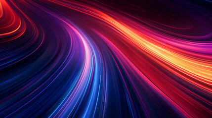 Gradient blue purple neon abstract striped technology background.