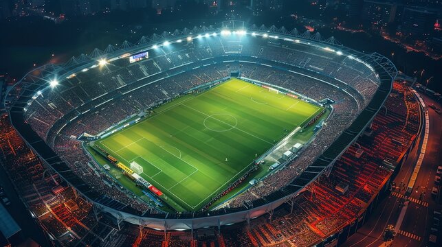 Sports playground arial shot