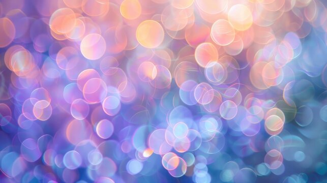 Soft pastel bokeh circles of light, creating an abstract background with a serene and calming vibe