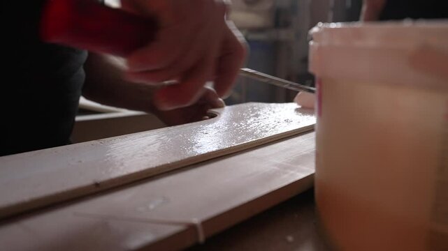 carpenter building a cup board, fa01