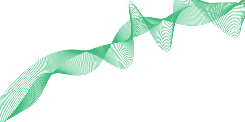Abstract colorful wave element for design. Digital frequency track equalizer Futuristic colorful blend wave lines on transparent background green lines vector illustration. Curved wave.  © Shahadath