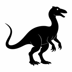 Vinosaur silhouettes. Isolated flat vector illustrations