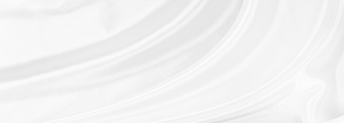 Obraz premium White gray satin texture that is white silver fabric silk panorama background with beautiful soft blur pattern natural.