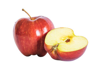 two apples isolated on white