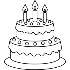 Delicious food line art for coloring book
