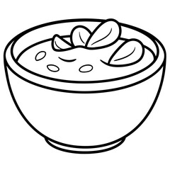 Delicious food line art for coloring book