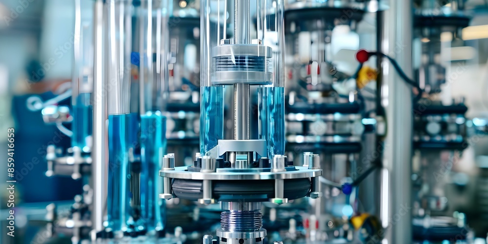 Poster monitoring tubes in bioreactor system for largescale fermentation process. concept fermentation moni