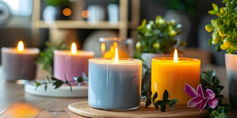 Considerations for homemade candles wax type fragrance color wick size containers melting. Concept Types of wax, fragrances, colors, wick sizes, containers, melting techniques,
