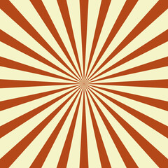 Obraz premium Brown retro sun-rays. colorful sunburst background. 