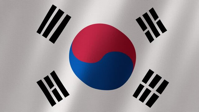 National Flag of South Korea Animation