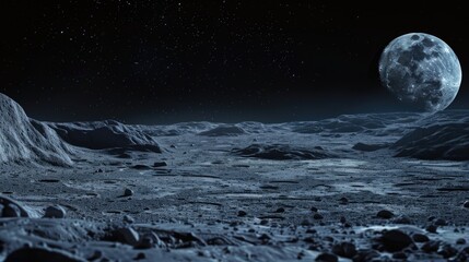 Image of the lunar surface taken from a unique perspective