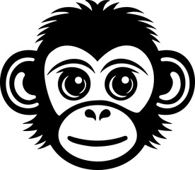 Obraz premium Monkey ape vector transparent background PNG clipart