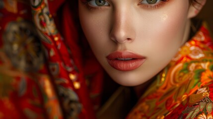 Fototapeta premium Fashion photography, retro atmosphere with color printing using Kodak gold film, traditional fashion photography, physical world Surreal, Surreal, fashion concept photography