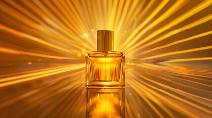 Shiny Perfume Bottle with Light and Patterns