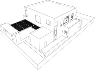 3D illustration of residential project
