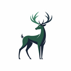 Fototapeta premium Elegant Deer Logo Design – Modern Wildlife Symbol for Branding and Identity