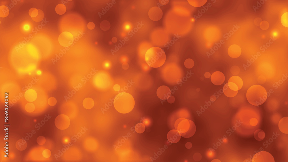 Poster bokeh ring orange-yellow color abstract background. abstract illustration with colorful circle shape