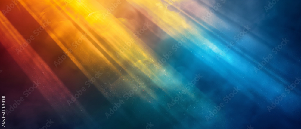 Poster abstract background with rays, gradient background, grainy texture