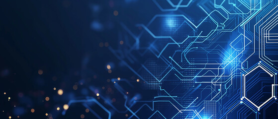 Obraz premium abstract blue hexagons background