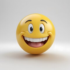 Fototapeta premium 3D Render of a Happy Smiley Face