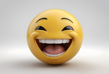 Fototapeta premium 3D Render of a Laughing Emoji