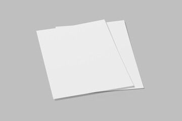 A4 size sheet paper 3D rendering for for your design