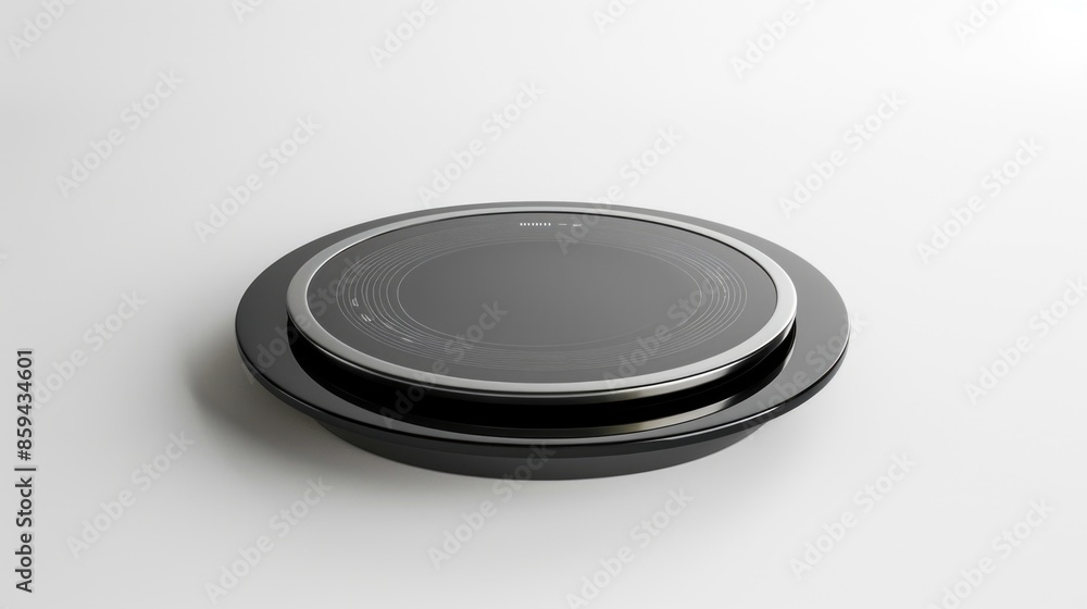 Poster close-up view of a dark-colored item on a bright white background, suitable for use in various conte