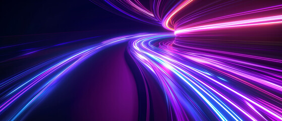 abstract motion loop effects at night 3d rendering