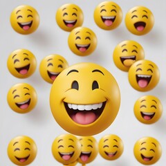 Fototapeta premium 3D Emoji With a Big Grin