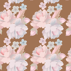 Beautiful Blooming blossom Ditsy floral garden vintage template season seamless pattern design