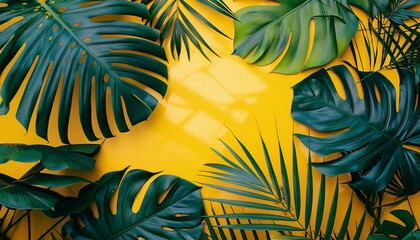 Vibrant Tropical leave Background for Content Creators 