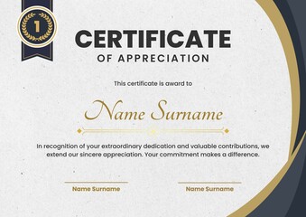 Obraz premium award certificate template design, Certificate of Appreciation template, Certificate of achievement, awards diploma. day 68