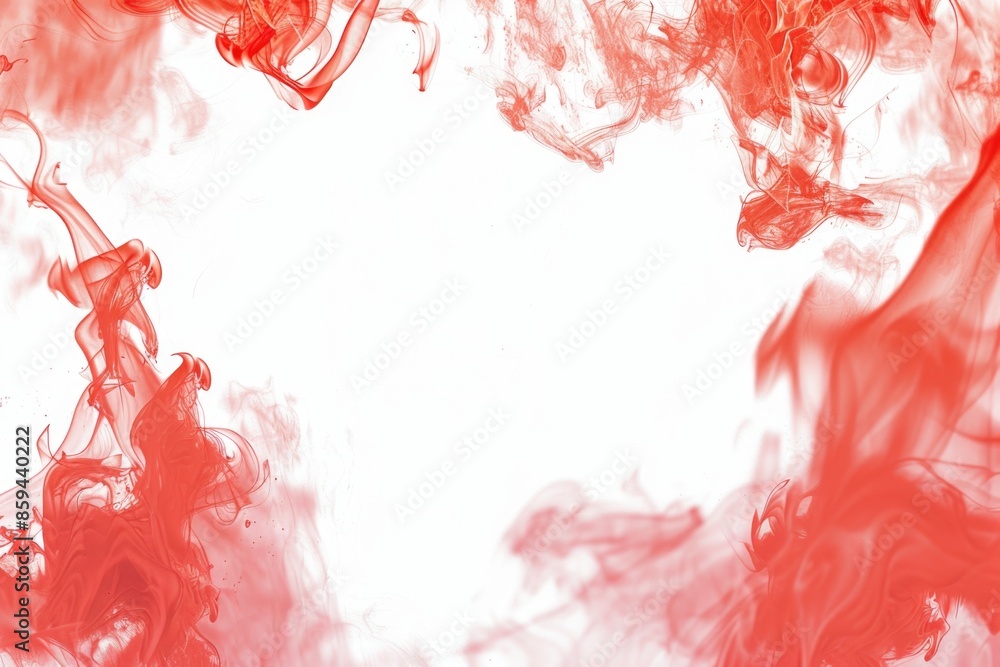 Poster a collection of ink droplets floating on a white background, perfect for representing abstract conce