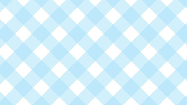 ブルーのチェック柄のシンプルな背景動画
