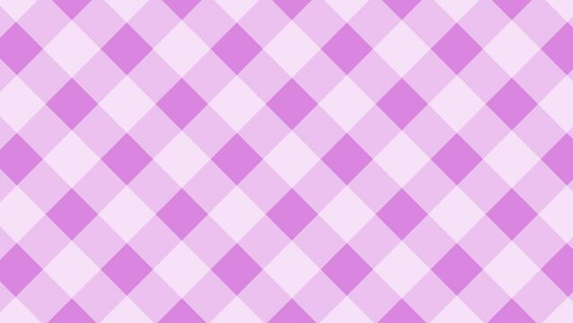 紫のチェック柄のシンプルな背景動画