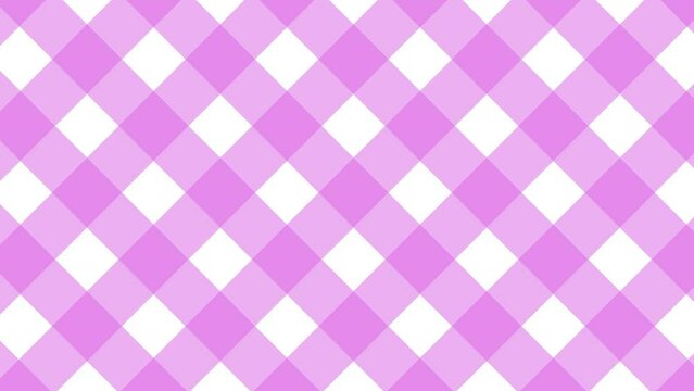 紫のチェック柄のシンプルな背景動画