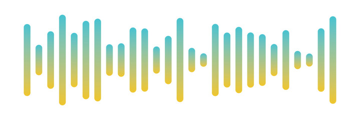 Podcast sound waves set. Waveform pattern for music player, podcast, voise message, music app. Audio wave icon. Equalizer template. Vector illustration isolated on white background in eps 10.