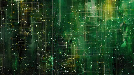 Abstract digital matrix with encrypted data streams and secure connections