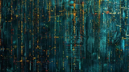 Abstract digital matrix with encrypted data streams and secure connections