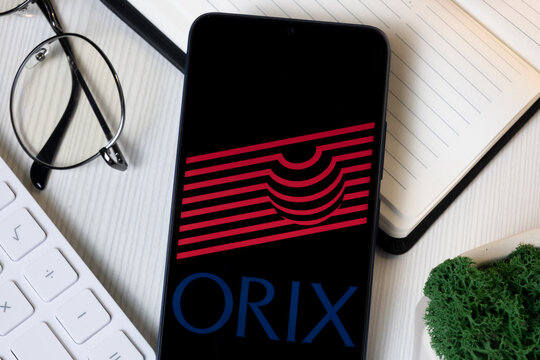 New York, USA - 1 June 2024: ORIX Logo on Phone Screen, Company Icon