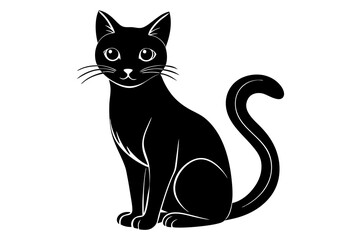cat vector , silhouette, illustration, 