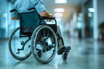 Obraz premium “Individual Navigating Life in a Wheelchair”