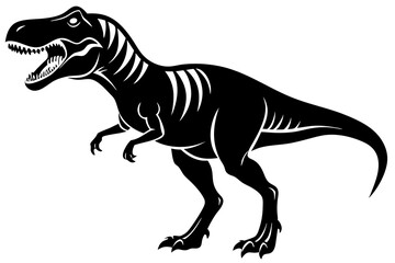 tarbosaurus vector, silhouette, illustration, 
