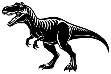 tarbosaurus vector, silhouette, illustration, 