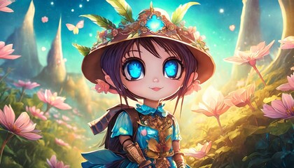 illustrated animated fairy tale character