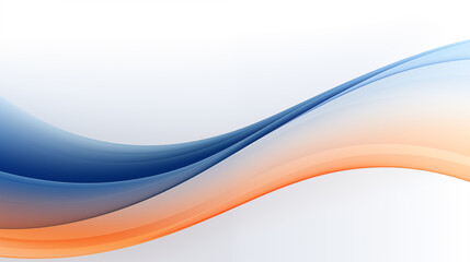 Obraz premium Abstract fluid orange blue wave flat design background