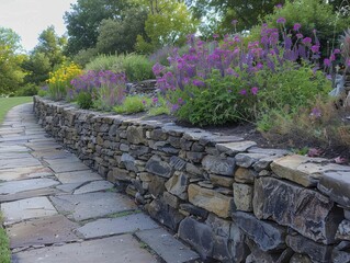 Exploring dry landscape design techniques for building sturdy and attractive garden walls and borders, with a focus on traditional craftsmanship.