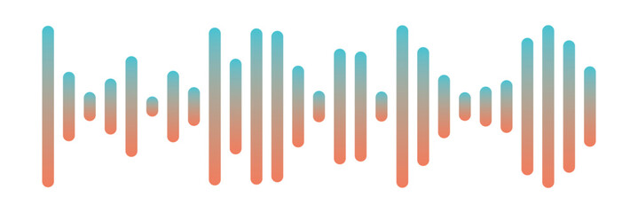 Podcast sound waves set. Waveform pattern for music player, podcast, voise message, music app. Audio wave icon. Equalizer template. Vector illustration isolated on white background in eps 10.