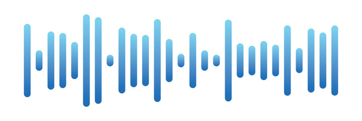 Podcast sound waves set. Waveform pattern for music player, podcast, voise message, music app. Audio wave icon. Equalizer template. Vector illustration isolated on white background in eps 10.