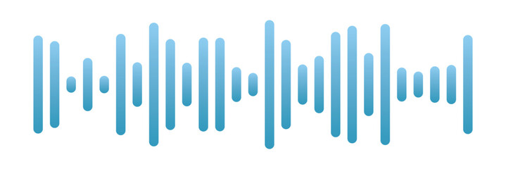 Podcast sound waves set. Waveform pattern for music player, podcast, voise message, music app. Audio wave icon. Equalizer template. Vector illustration isolated on white background in eps 10.